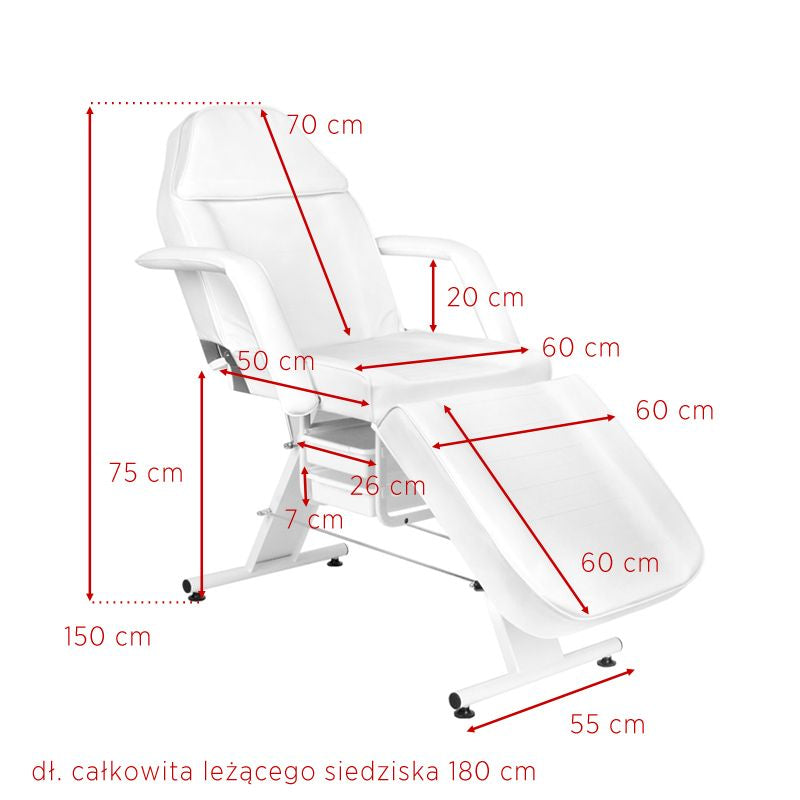 Behandelstoel Basic 202 met Trays Wit 7