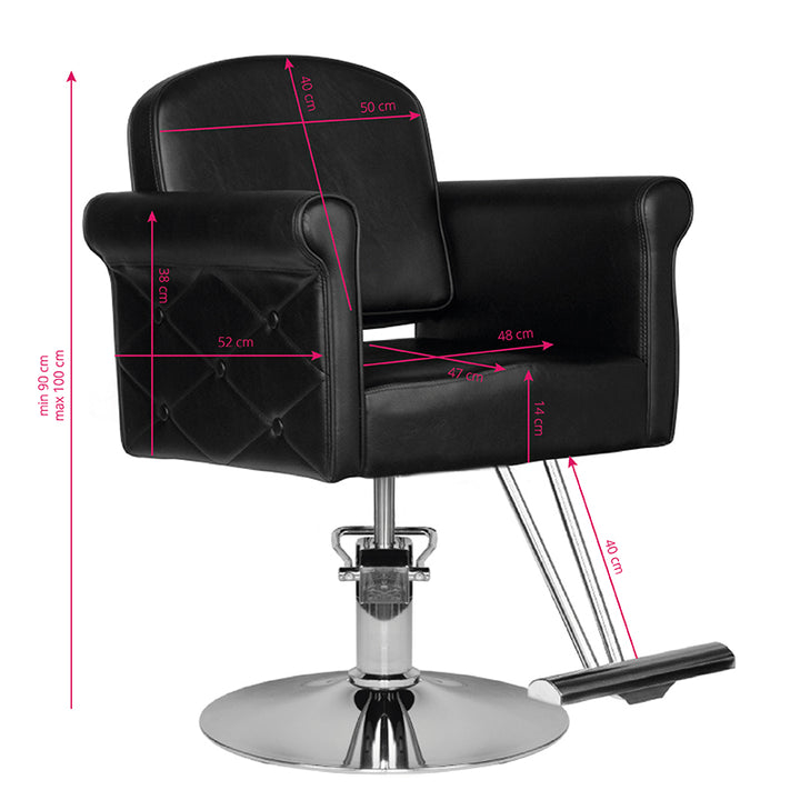 Kappersstoel Hair System HS69 Zwart 5