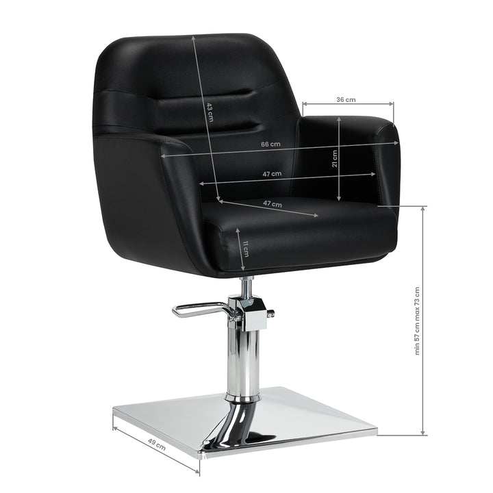 Kappersstoel Gabbiano Monaco Zwart 9