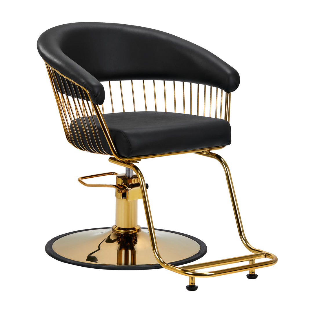 Kappersstoel Hair System Lille Goud-Zwart