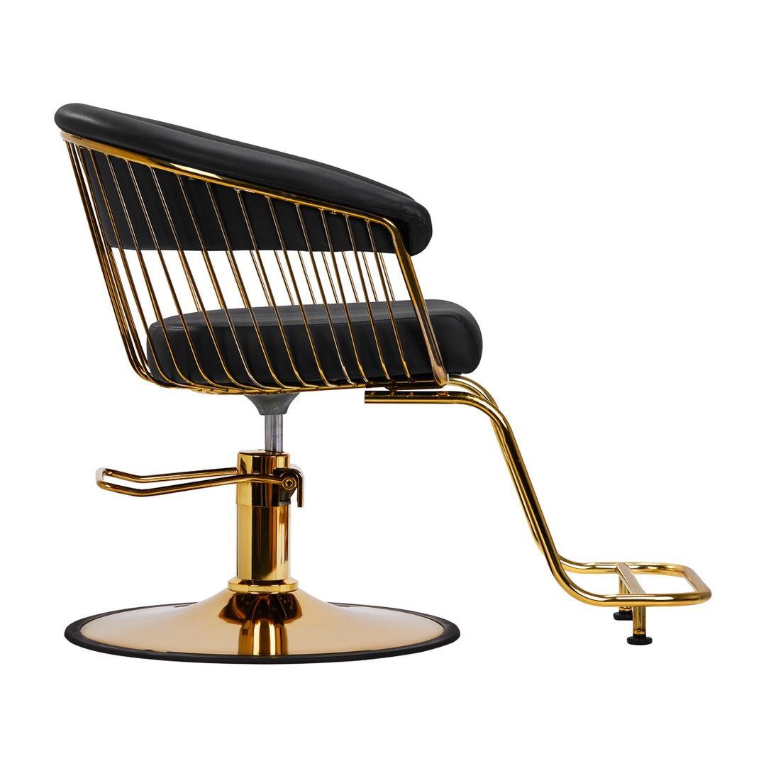 Kappersstoel Hair System Lille Goud-Zwart