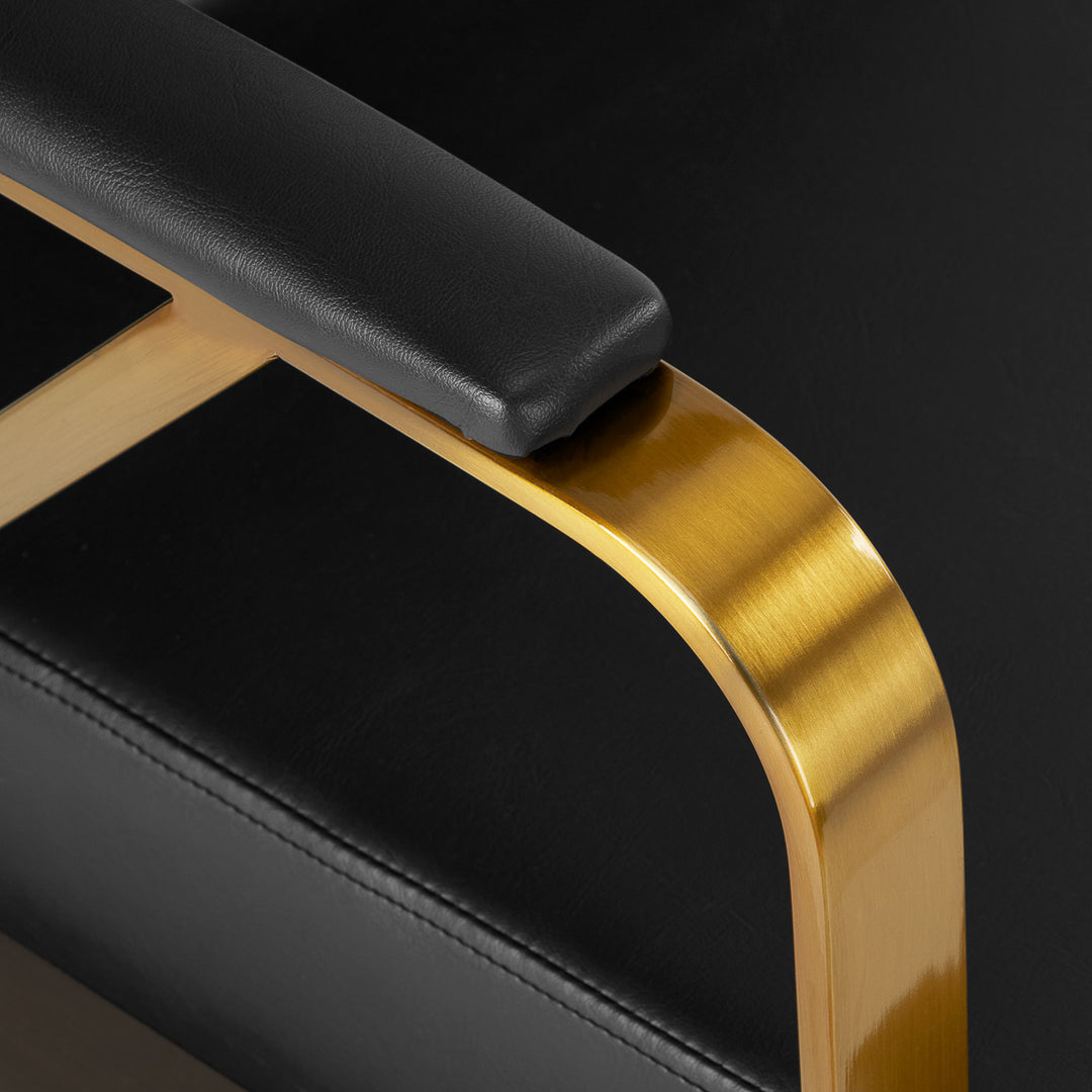 Kappersstoel Gabbiano Genua Goud-Zwart
