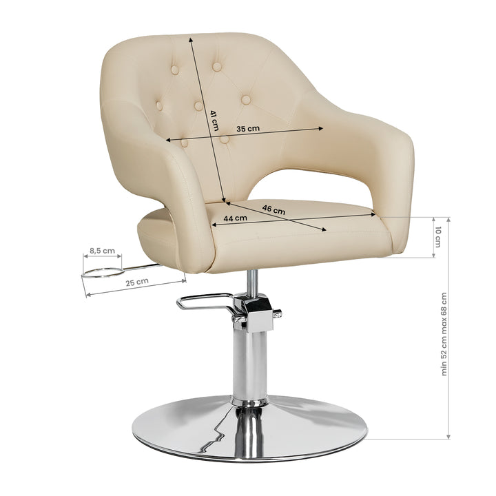 Kappersstoel Gabbiano Parma Beige
