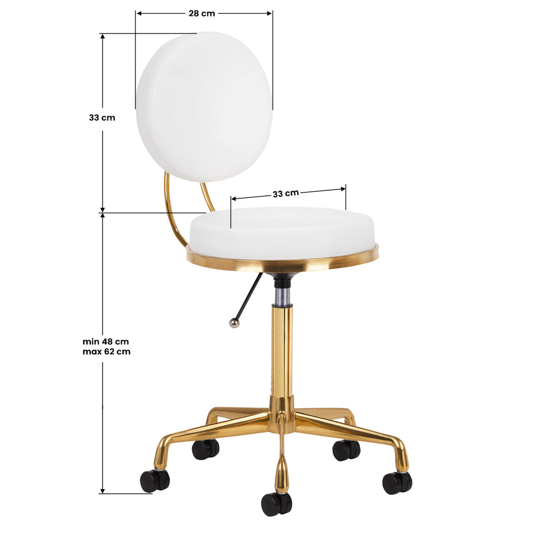 Tabouret H5 Goud Wit 6