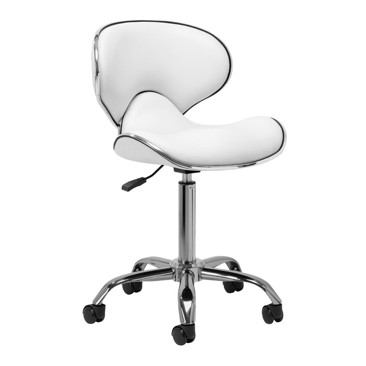 Salonstoel met Wielen Verstelbaar Gabbiano Q-4599 Wit