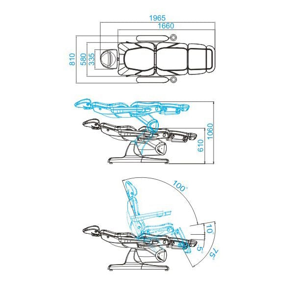 Behandelstoel Elektrisch Azzurro 870 3 Wit 5