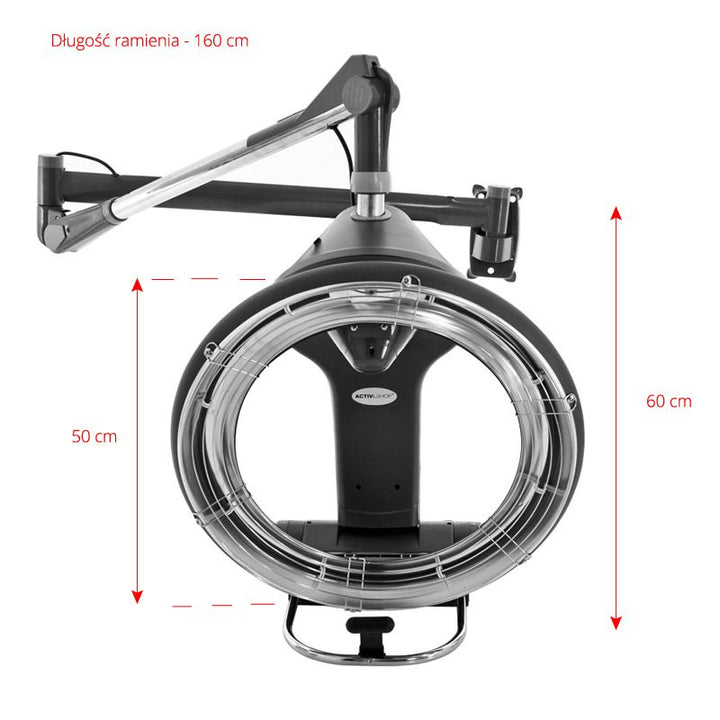 Gabbiano Droogkap Infrazon met Wandarm FD-101W Zilver 3