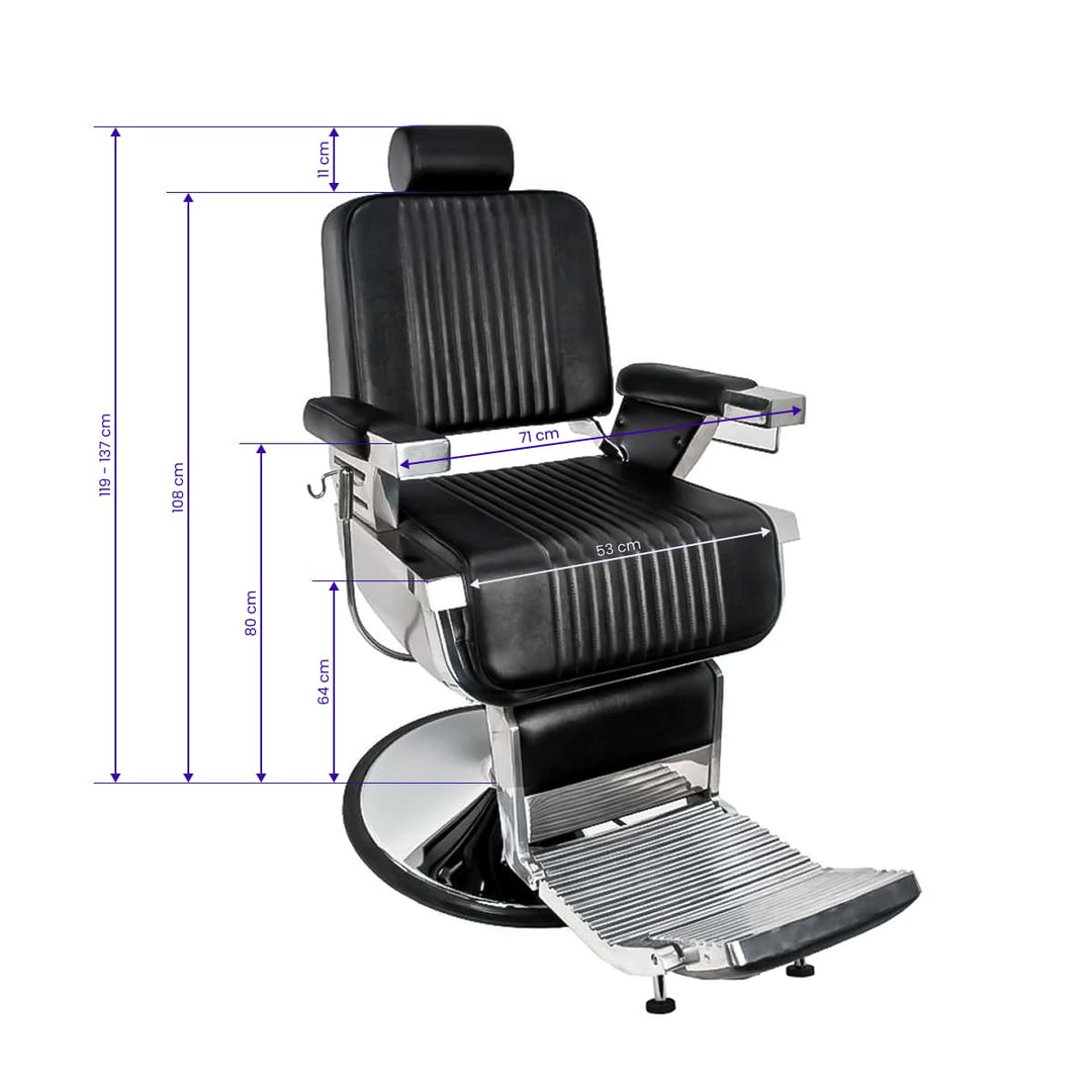 Barberstoel Gabbiano Royal Zwart - afbeelding 10
