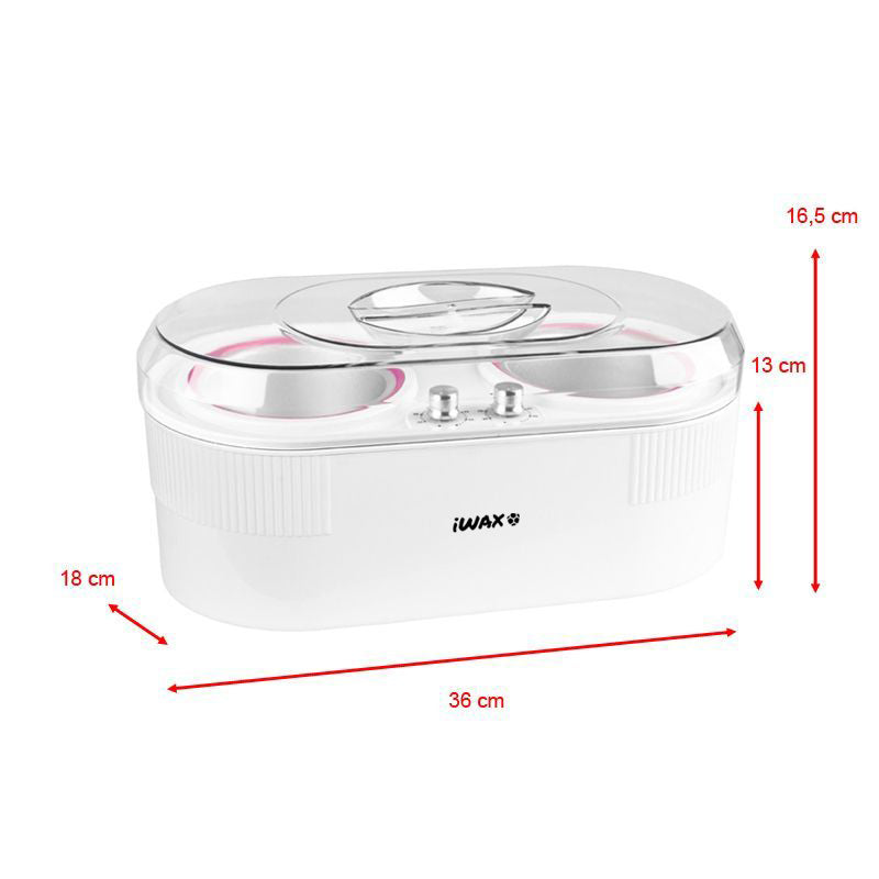 Waxverwarmer Blik iWax 2in1 400ml + 800ml 400W Wit - afbeelding 4