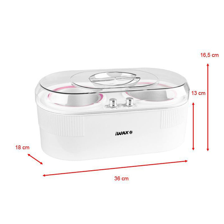 Waxverwarmer Blik iWax 2in1 400ml + 800ml 400W Wit - afbeelding 4
