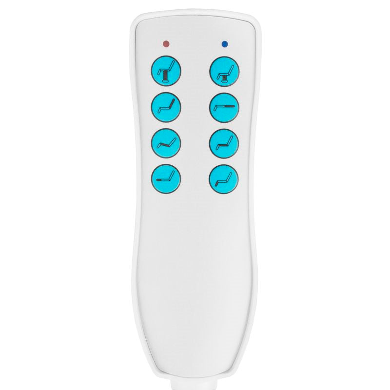 Behandelstoel Elektrisch Azzurro 869A 4 Motoren Draaibaar Wit - afbeelding 7