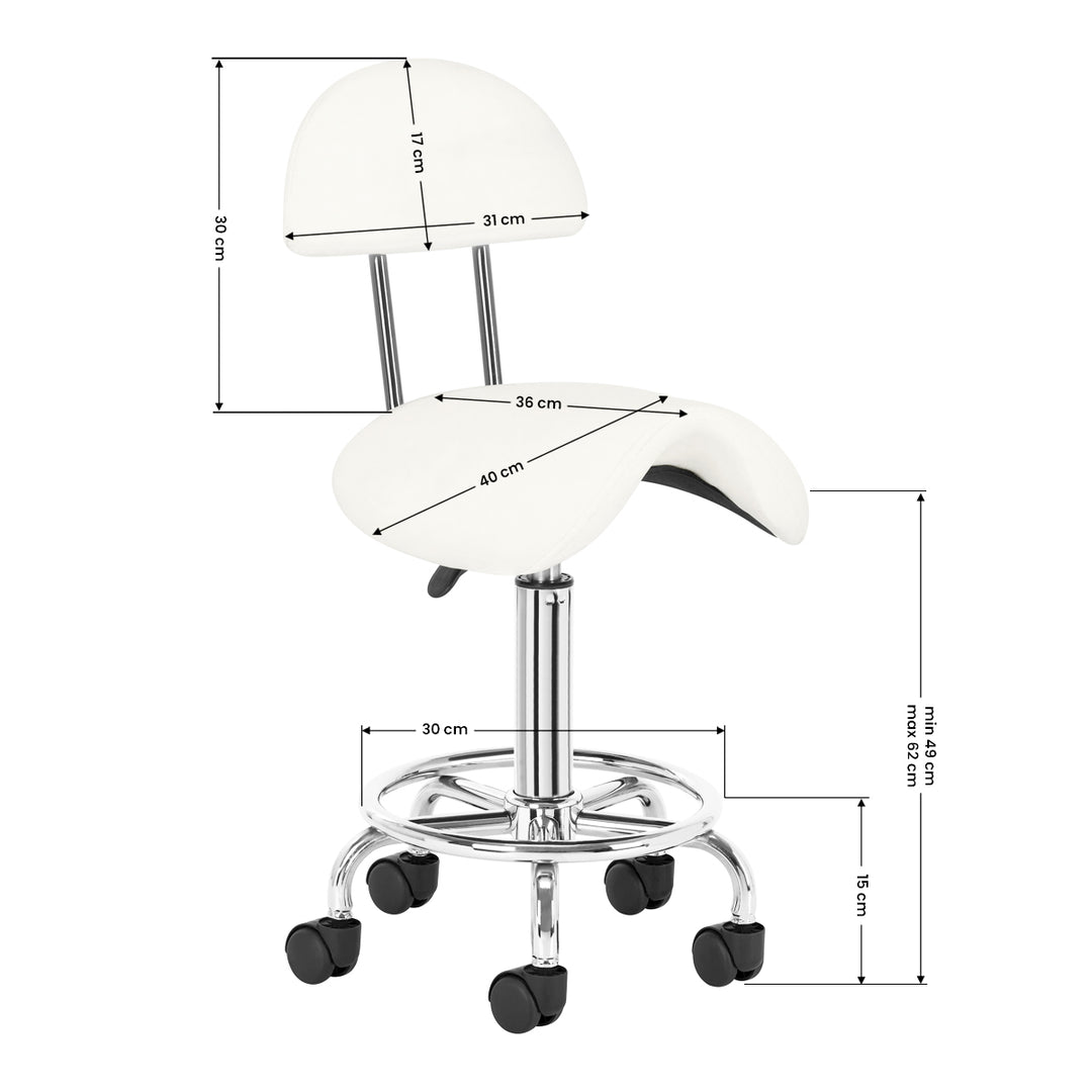 Zadelkruk met Rugleuning 6001 Wit - afbeelding 8