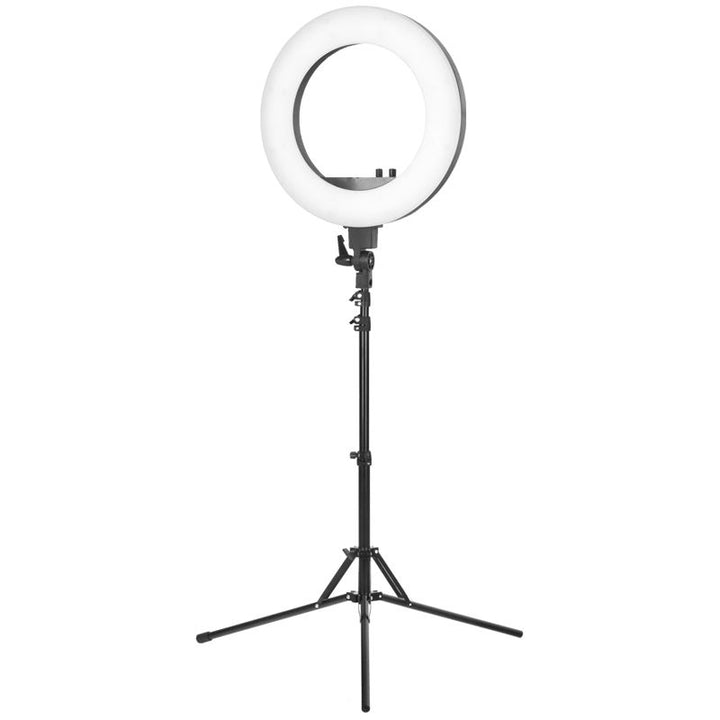 Ringlamp 18" met statief 48W Zwart 1