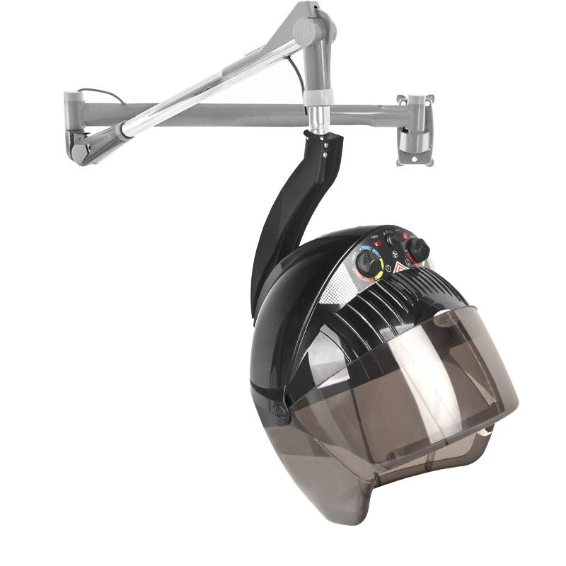 Droogkap met Wandarm Ionic Triple Speed Gabbiano Centurion DVI-303W Zwart