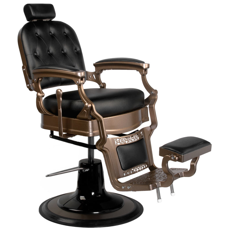 Barberstoel Gabbiano Old Ernesto Zwart - afbeelding 3