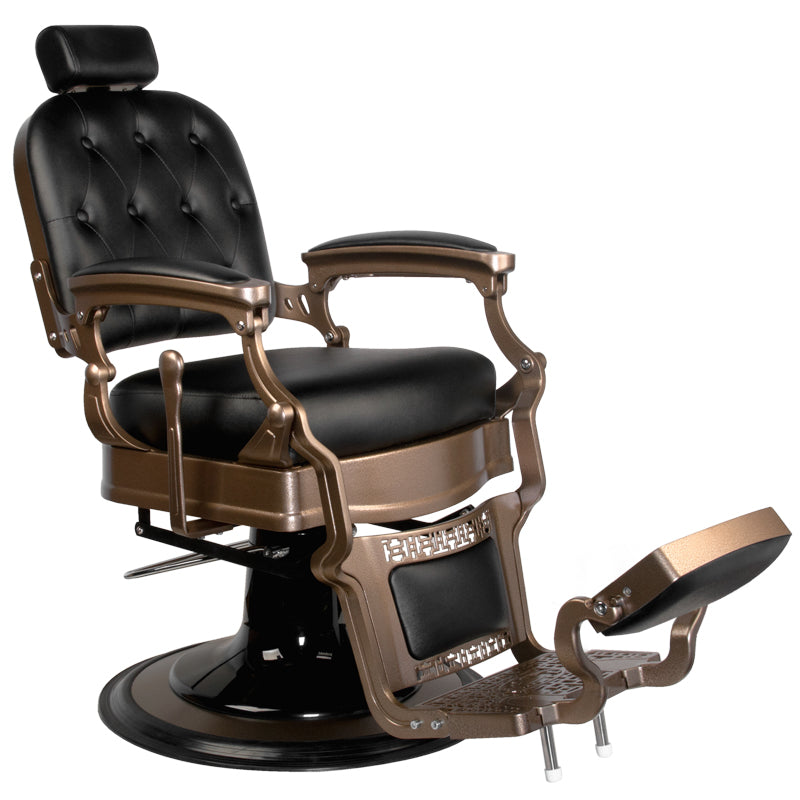 Barberstoel Gabbiano Old Ernesto Zwart - afbeelding 4