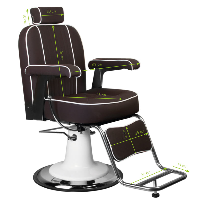 Barberstoel Gabbiano Amadeo Bruin - afbeelding 7