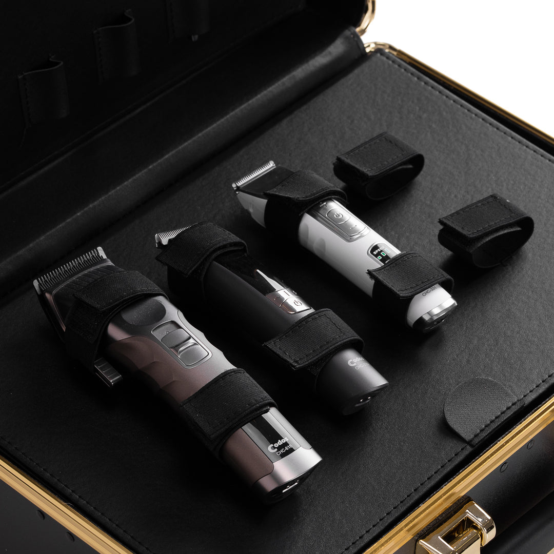 Kapperskoffer Barber Goud-Zwart - afbeelding 8