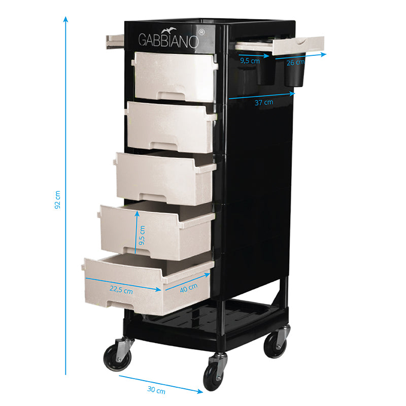 Werkwagen Kapper Gabbiano FT65 Zwart-Wit - afbeelding 5