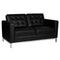 Waiting Room Bench Gabbiano BM18019, 2-Seater - Black