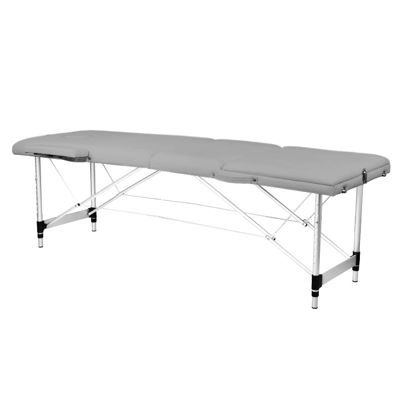 Massagetafel Inklapbaar Aluminium Balance 3 Zones Grijs
