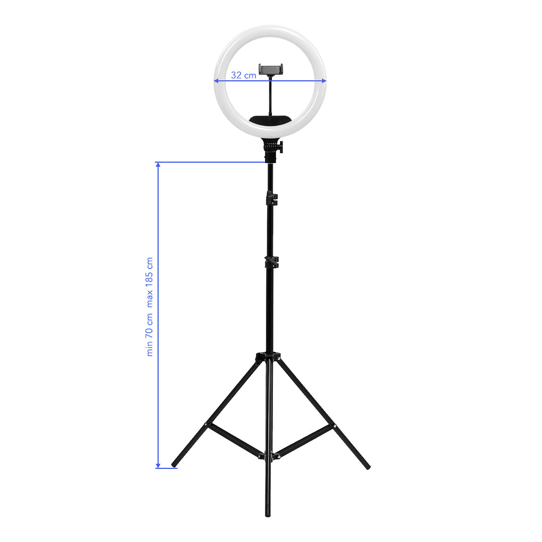 Ringlamp met Statief 13" 36W Zwart - afbeelding 16