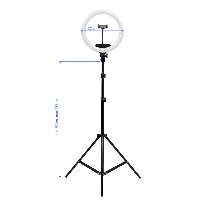 Ringlamp met Statief 13" 36W Zwart - afbeelding 16