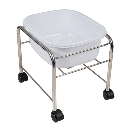 Voetenbad Pedicure Compact op Wielen Chroom