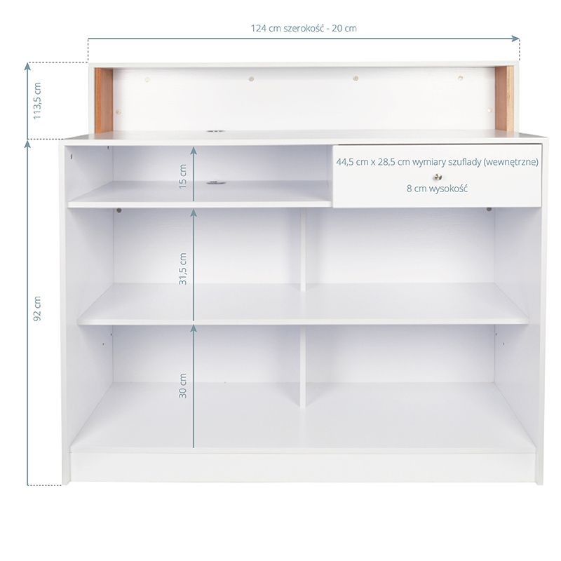 Receptiebalie Gabbiano Pearl Wit - afbeelding 3