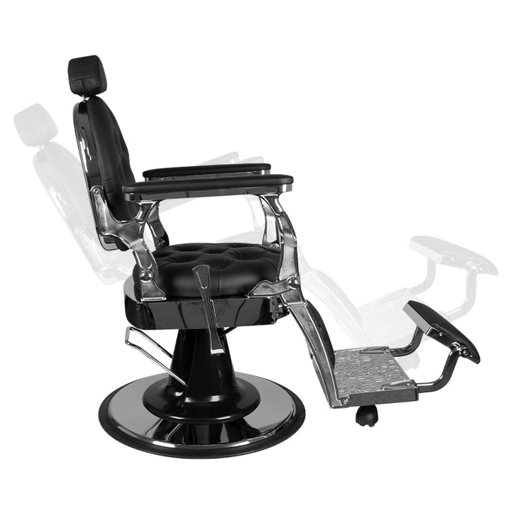 Barberstoel Gabbiano Giulio Silver Zwart 5