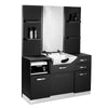 Kaptafel Kapperssalon Gabbiano Met Wastafel B085 Zwart