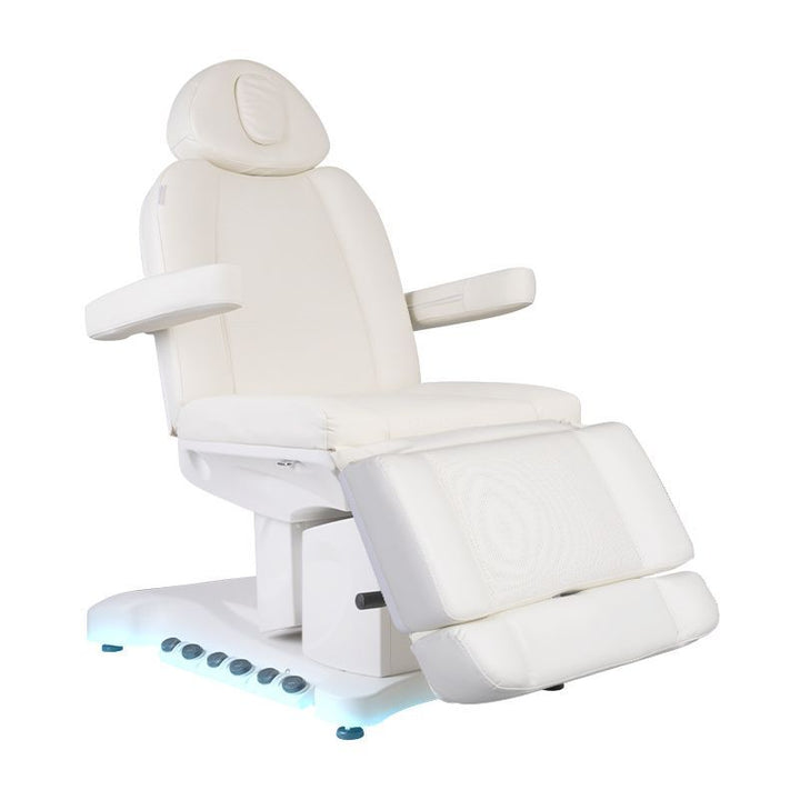 Behandelstoel Elektrisch Azzurro 708B 3 Wit met voetpedaal en verwarming 1