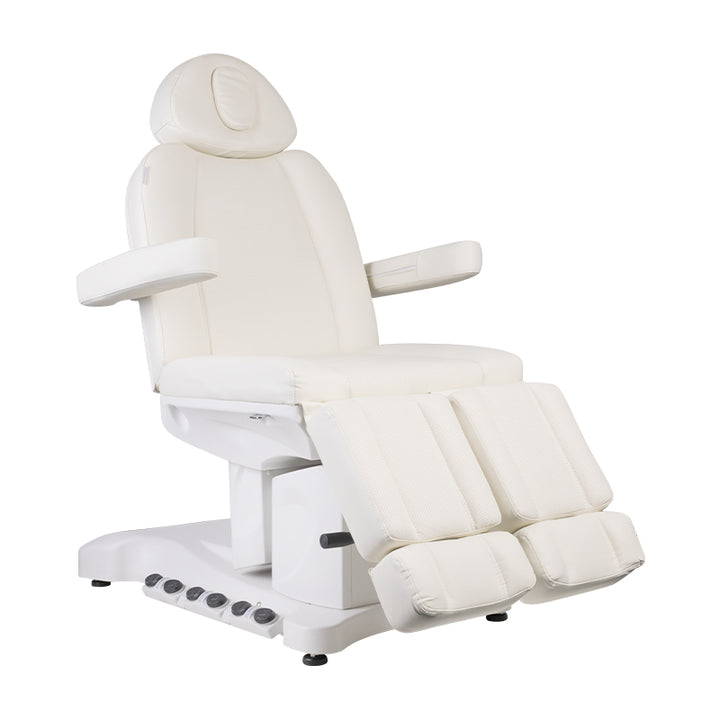 Behandelstoel Elektrisch Azzurro 708B 3 Pedi Pro Wit met voetpedaal en verwarming 1