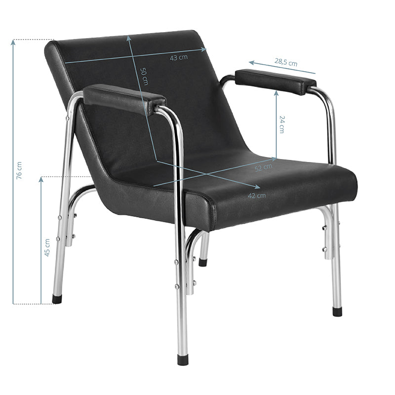 Wasunit Gabbiano Stoel Zwart - afbeelding 7
