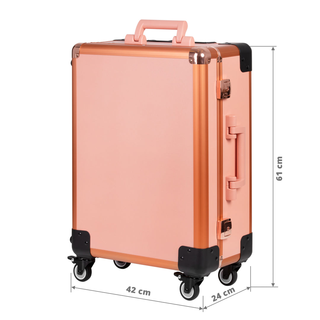 Make-up Koffer Mobiel Station T-27 met Verlichte Spiegel Roségoud - afbeelding 7