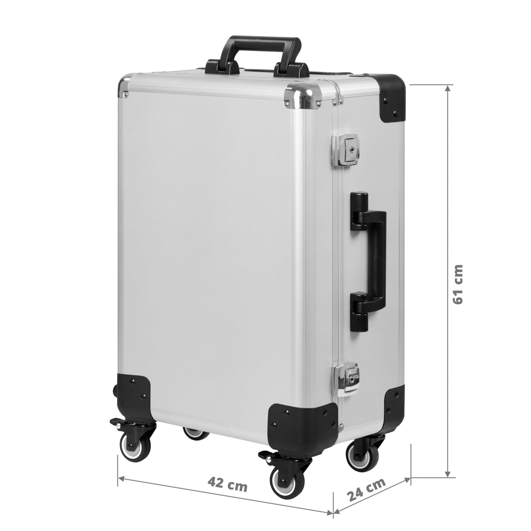 Make-up Koffer Mobiel Station T-27 met Verlichte Spiegel Zilver - afbeelding 7
