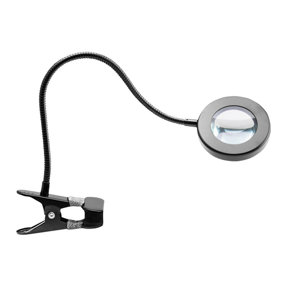 Loeplamp LED 5D met Tafelklem USB Zwanenhals Zwart