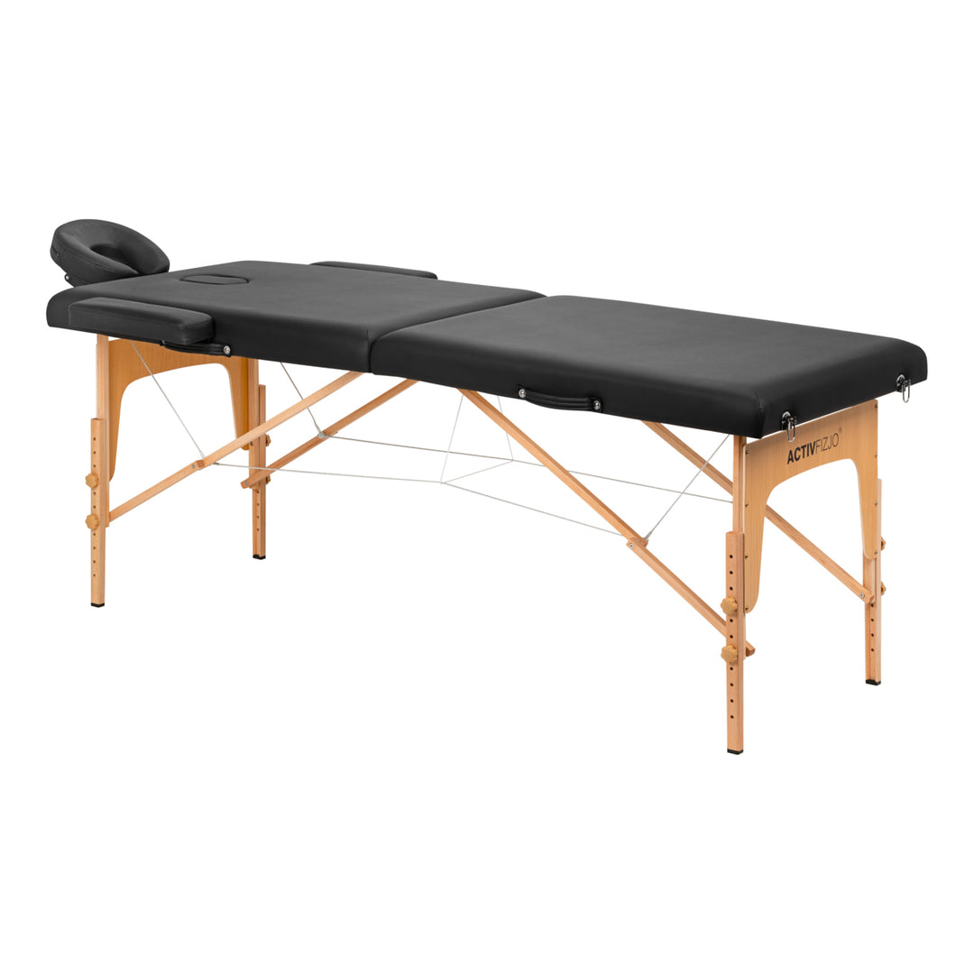 Massagetafel Inklapbaar Komfort Activ Fizjo Lux 2 Zones Hout Zwart 1