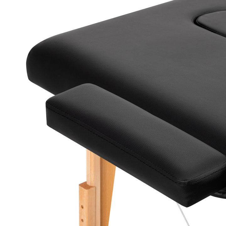 Massagetafel Inklapbaar Komfort Activ Fizjo Lux 2 Zones Hout Zwart 9