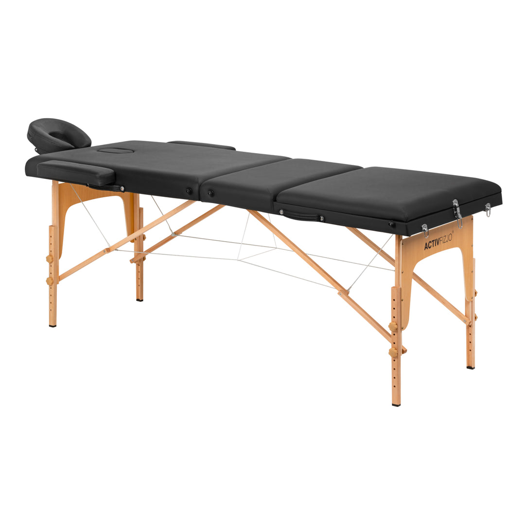 Massagetafel Inklapbaar Komfort Activ Fizjo Lux 3 Zones Hout Zwart 1