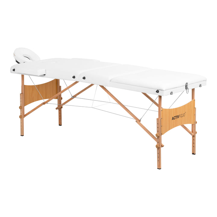 Massagetafel Inklapbaar Komfort Activ Fizjo Lux 3 Zones Hout Wit 1