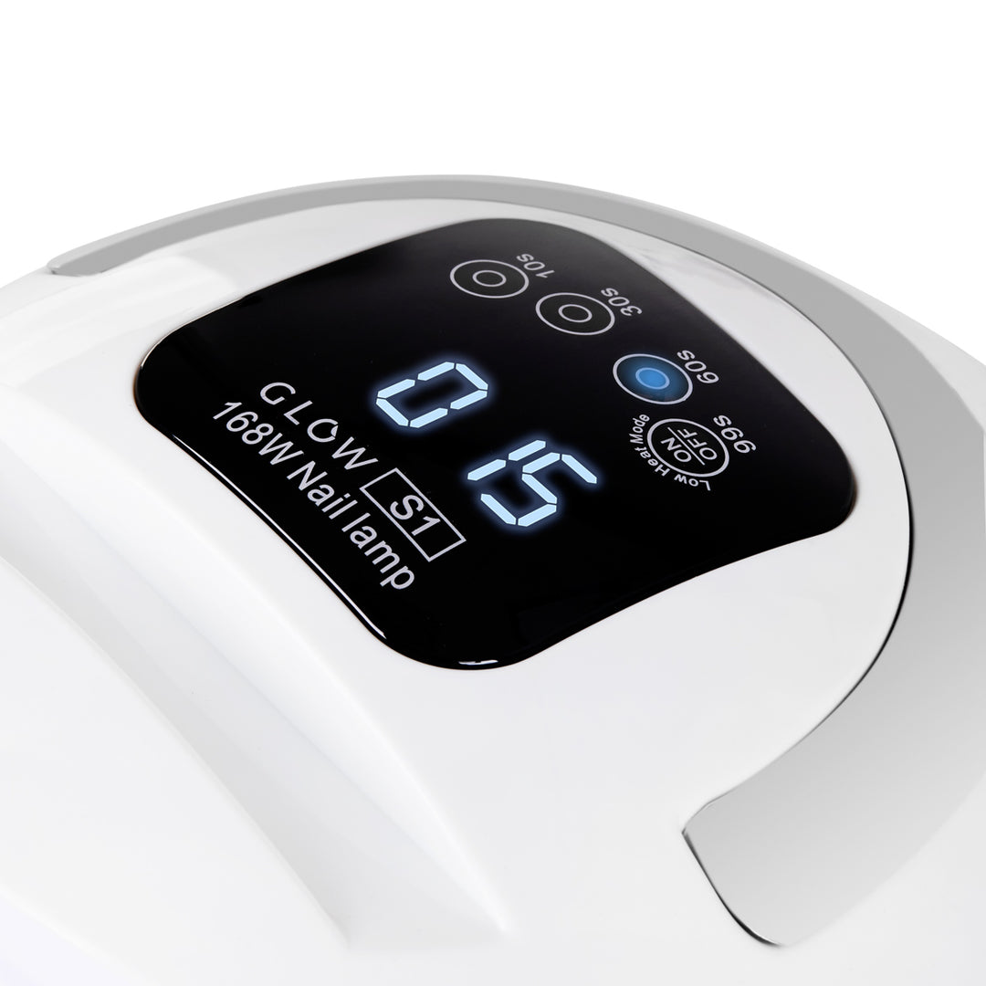 UV Lamp Nagels Dual LED Glow S1 168W Wit-Zilver