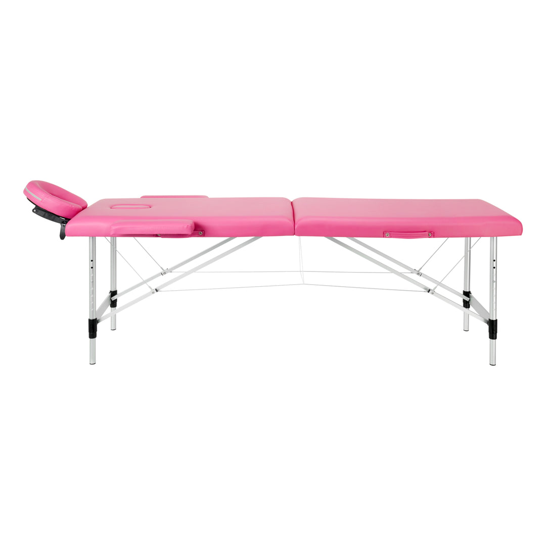 Massagetafel Inklapbaar Komfort Activ Fizjo 2 Zones Aluminium Roze 2