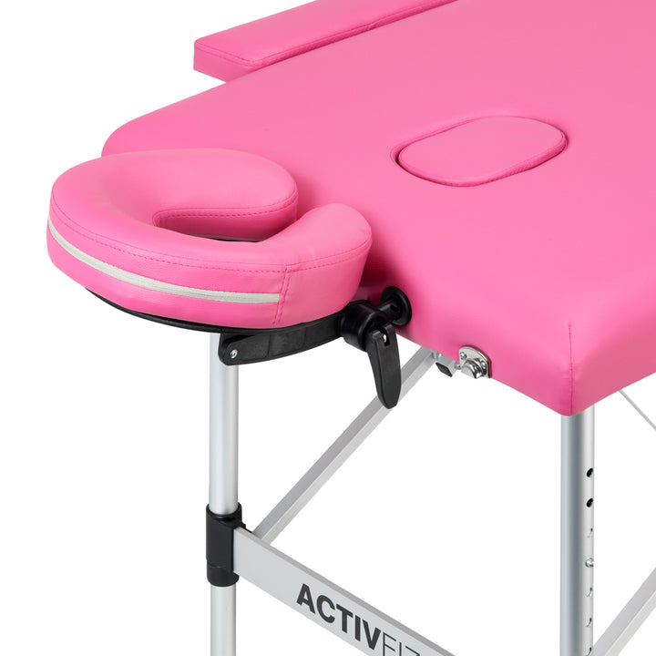 Massagetafel Inklapbaar Komfort Activ Fizjo 2 Zones Aluminium Roze 4