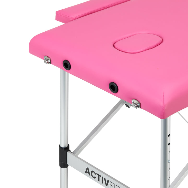 Massagetafel Inklapbaar Komfort Activ Fizjo 2 Zones Aluminium Roze 5