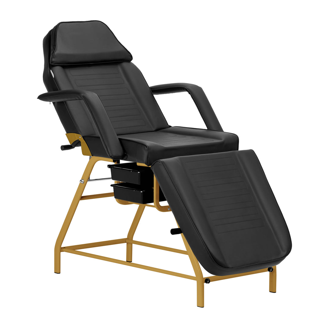 Behandelstoel 557G met Trays Goud-Zwart 1