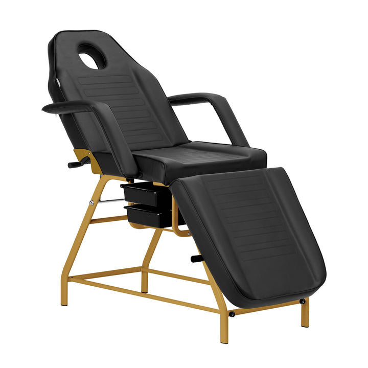 Behandelstoel 557G met Trays Goud-Zwart 3