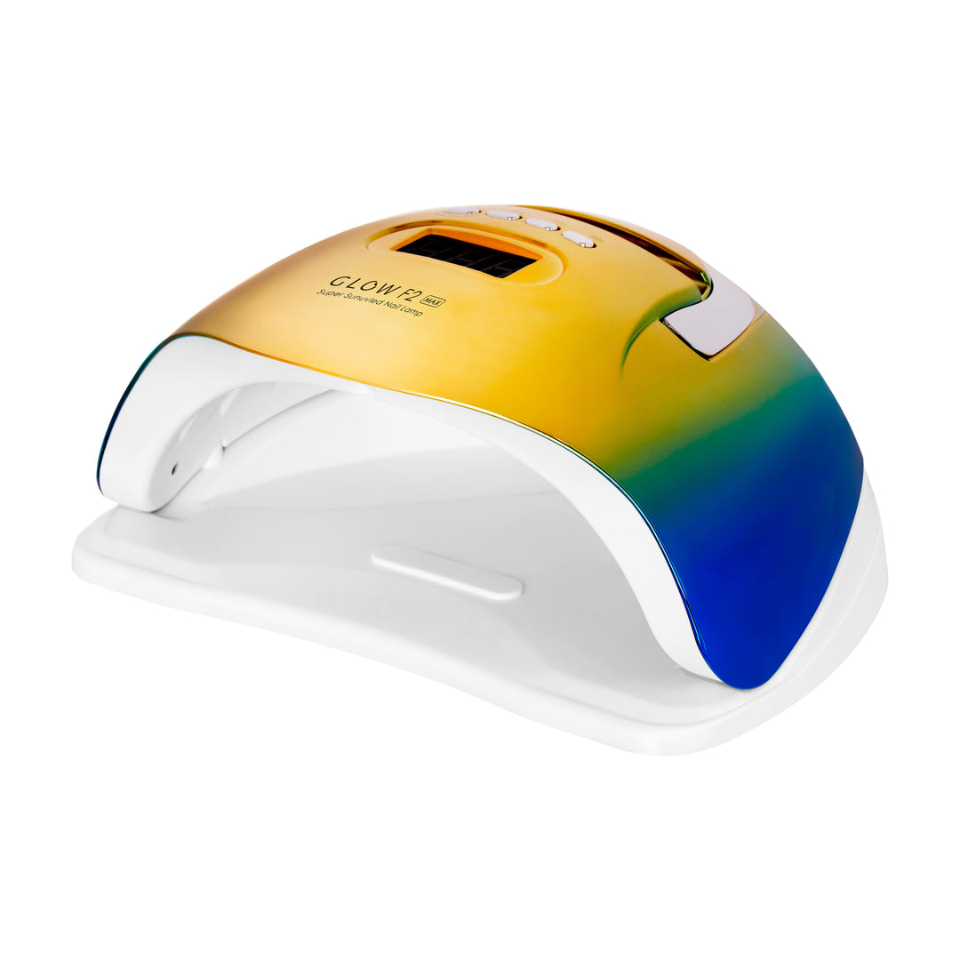 UV Lamp Nagels LED Glow F2 220W Goud-Blauw - afbeelding 2