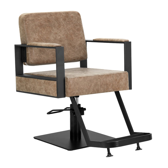 Kappersstoel Gabbiano Modena Oud Bruin