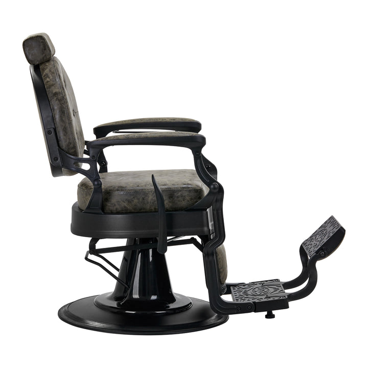 Barberstoel Gabbiano President Vintage Leer Groen - afbeelding 2